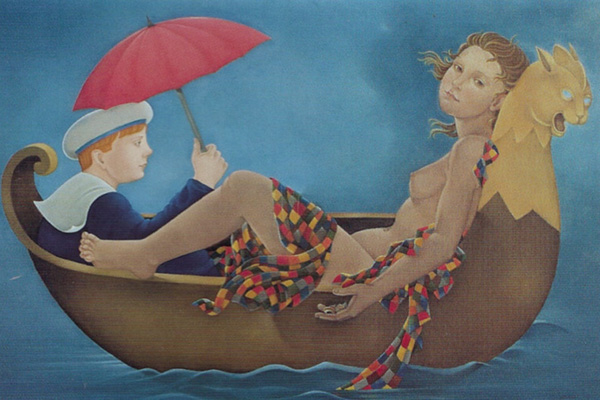 Annalisa Giovannelli Il viaggio - Olio su tela, cm 100x70